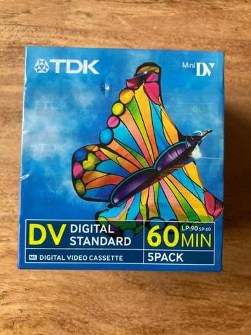 5 TDK mini DV digital video cassette 60 90 min in cellofaan beschikbaar voor biedingen