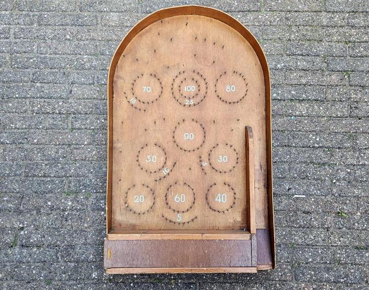 Prachtige antieke knikkerbaan 75.5x46 cm, Antiek en Kunst, Antiek | Speelgoed, Ophalen of Verzenden