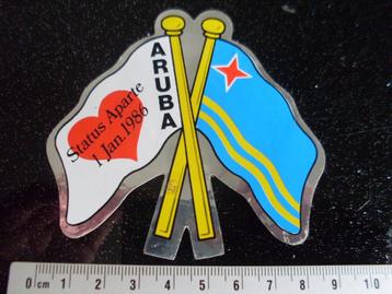 folie sticker aruba status aparte 1 jan 1985 vlag land  beschikbaar voor biedingen
