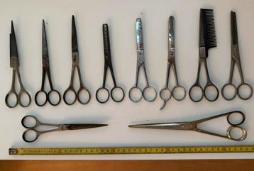 10 vintage kappersscharen beschikbaar voor biedingen