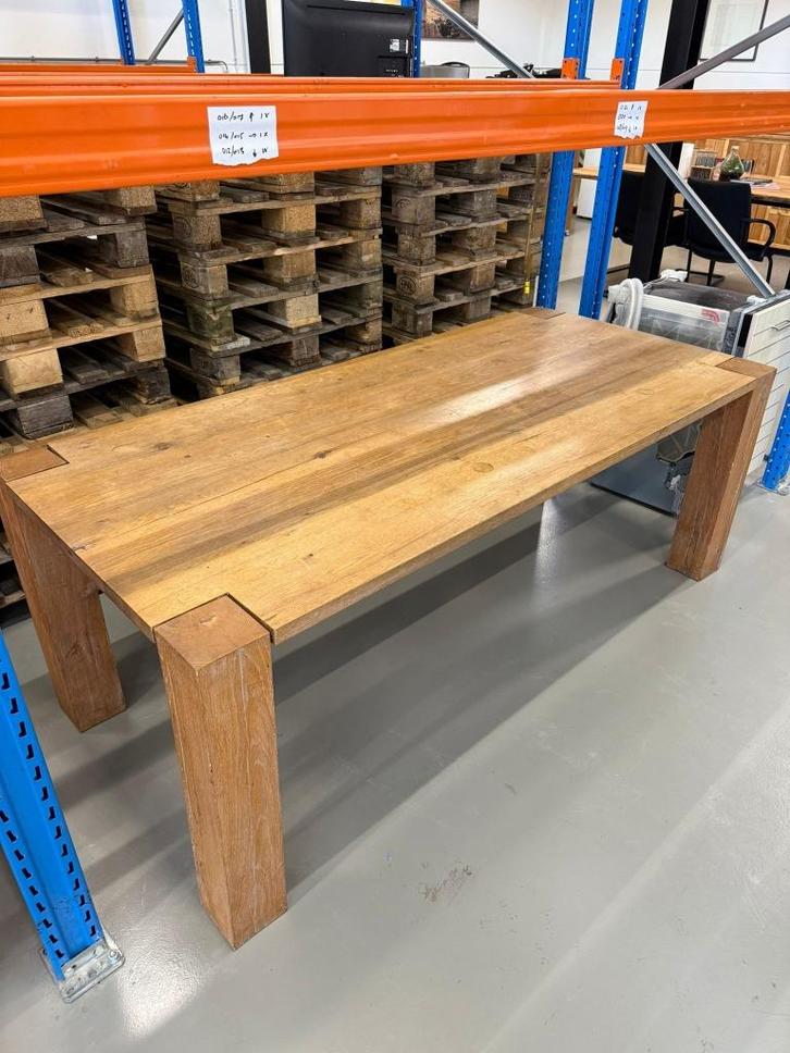 eettafel, Huis en Inrichting, Tafels | Eettafels, Gebruikt, 50 tot 100 cm, 200 cm of meer, Vijf personen of meer, Rechthoekig