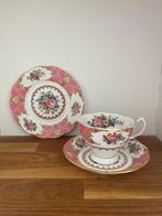 3 delige vintage set Royal Albert Lady Carlyle, Ophalen of Verzenden, Zo goed als nieuw, Porselein, Kop en/of schotel