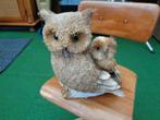 Mooie Rieten Uil + klein Uiltje erbij, Ophalen of Verzenden, Zo goed als nieuw, Vogel, Beeldje of Figuurtje