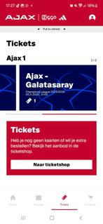 Ajax galatasaray, Tickets en Kaartjes, Eén persoon, Januari