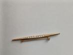 Goudkleurige vintage broche met strass, Ophalen, 4 tot 7 cm, Met strass, Zo goed als nieuw