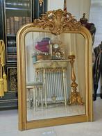 Prachtige antieke TOOGSPIEGEL met kuif * kuifspiegel spiegel, Antiek en Kunst, Antiek | Spiegels, Ophalen, Rechthoekig