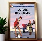 Zeldzame Kuifje Poster | La Paix des Braves | Tintin, Rechthoekig Staand, Ophalen of Verzenden, Zo goed als nieuw, A1 t/m A3