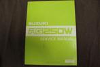 Suzuki RG250W 1984 motorcycle service manual RG 250 W   1985, Motoren, Ophalen of Verzenden, Suzuki