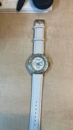 Mees & Co 516 White/Silver (nieuw), Overige merken, Leer, Staal, Polshorloge