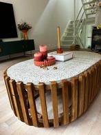 Super leuke terrazzo bijzettafel, Ophalen, 50 tot 100 cm, Rond, Zo goed als nieuw