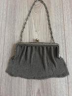 Vintage verzilverd avondtasje – chainmail stijl – ca. 1920, Antiek en Kunst, Ophalen of Verzenden, Dames