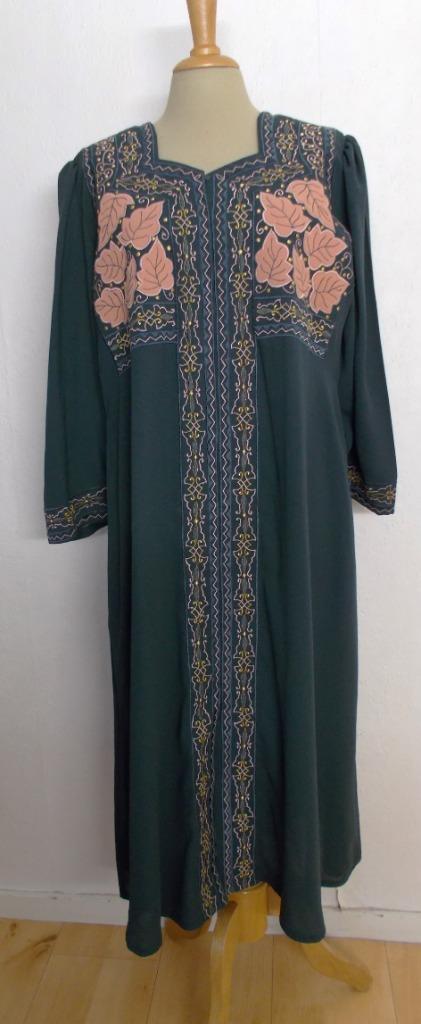 Oosterse lange groene jurk! L, Kleding | Dames, Jurken, Zo goed als nieuw, Maat 42/44 (L), Groen, Onder de knie, Verzenden