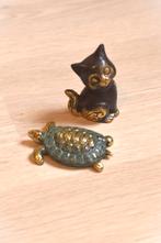 2x beeldje kat en schildpad, Ophalen of Verzenden, Nieuw, Dier