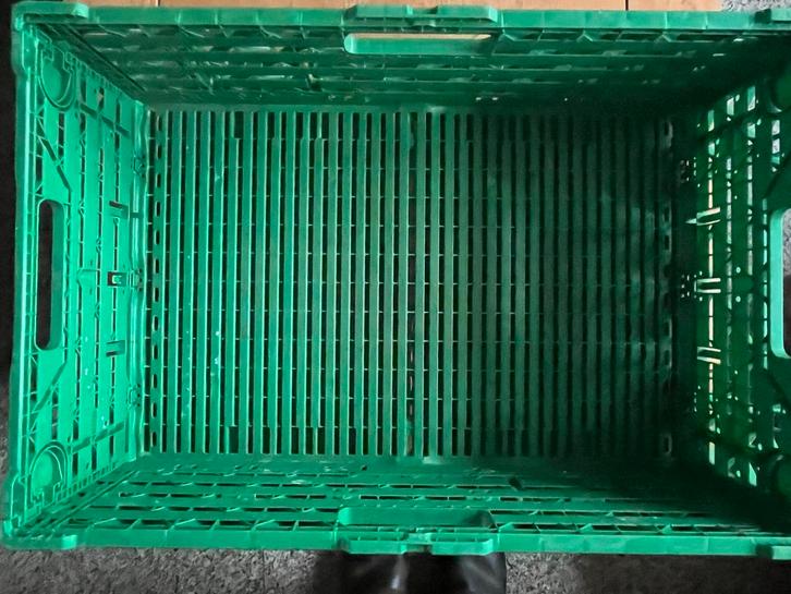 Groene Klapkrat - Handig en Ruimtebesparend!, Doe-het-zelf en Verbouw, Kratten en Dozen, Gebruikt, Krat, 50 tot 75 cm, Minder dan 35 cm