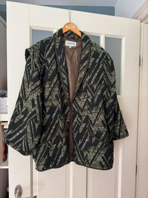 Mooi kimono jasje Femmes du Sud, Kleding | Dames, Jasjes, Kostuums en Pakken, Zo goed als nieuw, Maat 38/40 (M), Groen, Ophalen of Verzenden