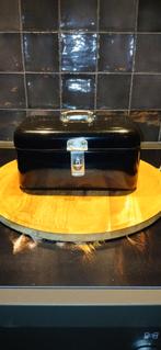 Zwarte emaille koektrommel / beschuittrommel, Antiek en Kunst, Ophalen of Verzenden