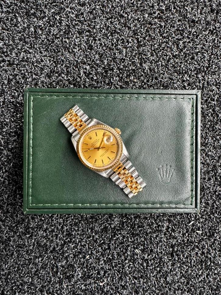 Rolex - Datejust - 16233 - Two Tone - Serviced, Sieraden, Tassen en Uiterlijk, Horloges | Heren, Gebruikt, Polshorloge, Rolex