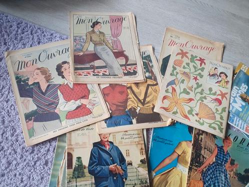 54 vintage mode/handwerk/patroon tijdschriften (Frans), Verzamelen, Tijdschriften, Kranten en Knipsels, Tijdschrift, Buitenland