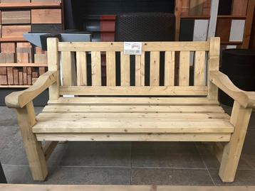 Bank Hugo, 40 mm dik, 96 x 140 x 74 cm, groen geïmpregneerd beschikbaar voor biedingen