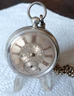 Zilveren zakhorloge + ketting uit omstreeks 1900, Ophalen of Verzenden, Zilver, Overige merken