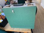 Vintage groen/grijze Platenkoffer, Audio en Video, Ophalen
