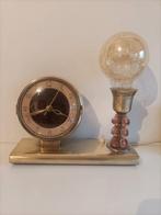 Vintage Tafellamp met Klok Jacob palmtag, Ophalen of Verzenden