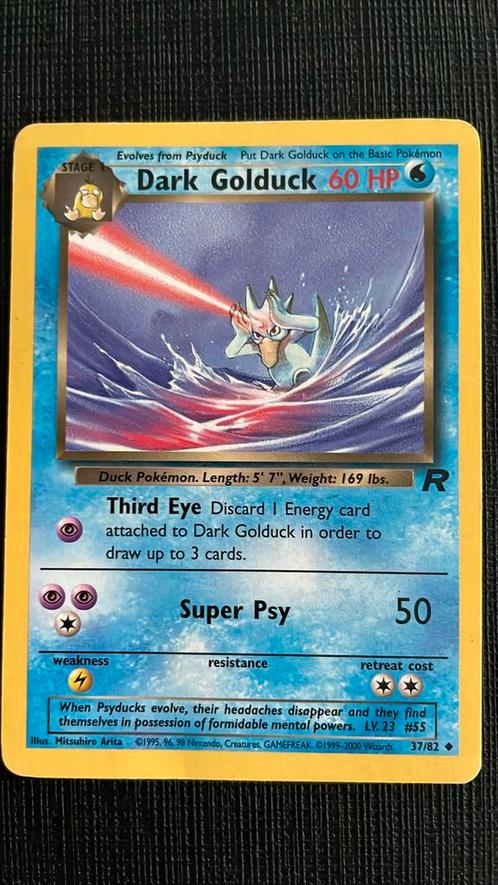 Dark Golduck Team Rocket 37/82, Hobby en Vrije tijd, Verzamelkaartspellen | Pokémon, Zo goed als nieuw, Losse kaart, Ophalen of Verzenden