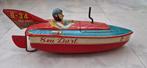Vintage blikken opwindspeelgoed boot – “Sea Dart B-34”, Ophalen of Verzenden