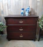 Antieke grenen commode ladekast dressoir halkast, Minder dan 100 cm, Landelijk brocante, 100 tot 150 cm, Grenenhout