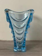 Sklo Union drapery vaas Czech art glass 1950's, Ophalen of Verzenden