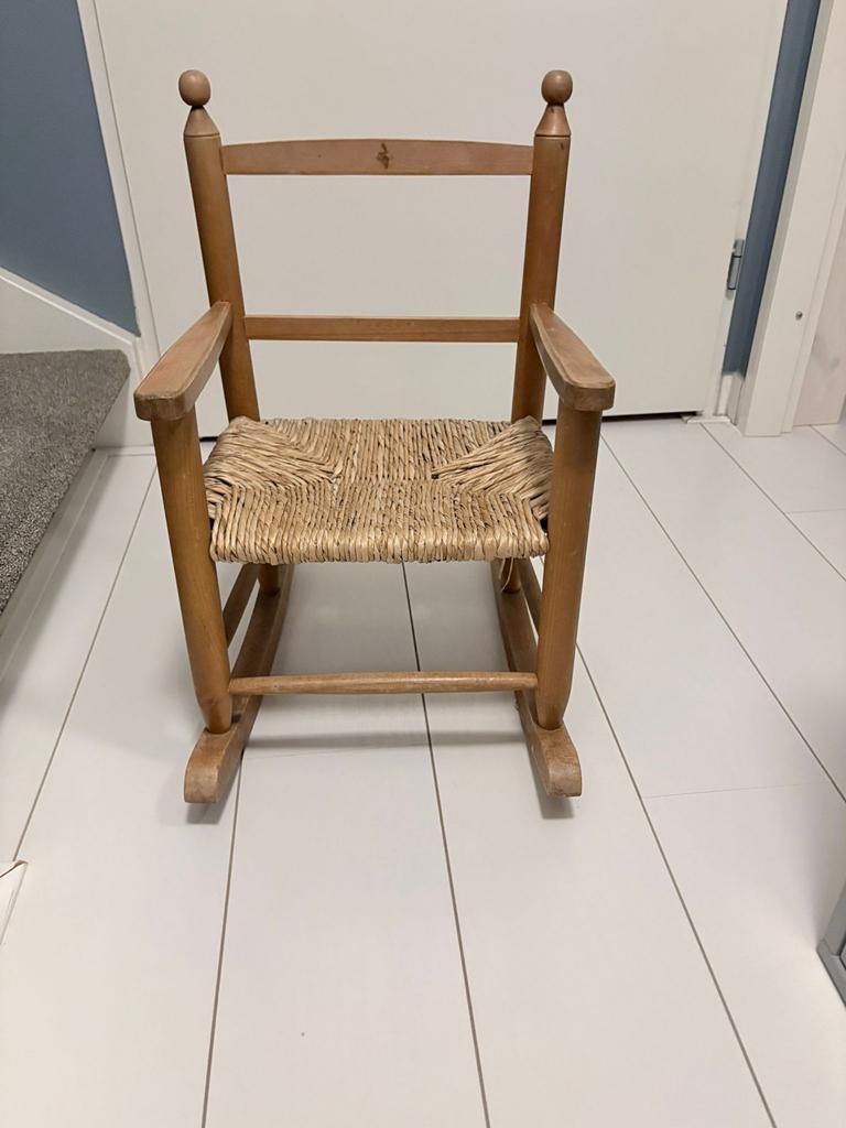 Houten Schommelstoel voor Kinderen, Ophalen, Gebruikt, Bruin, Eén