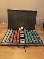 Poker, pokerset 1000 stuks, Hobby en Vrije tijd, Gezelschapsspellen | Kaartspellen, Vijf spelers of meer, Ophalen of Verzenden