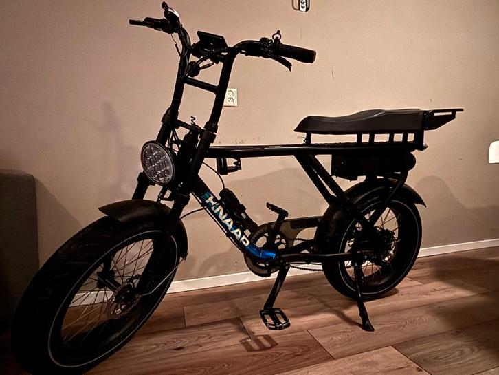 FATBIKE Knaap AMS, zwart, hoog zadel en ART2-slot, Fietsen en Brommers, Elektrische fietsen, Gebruikt, Overige merken, 55 tot 59 cm