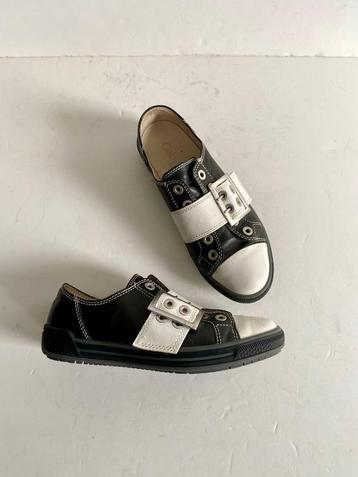 J49 Gabor maat 38 leren sneakers schoenen leer zwart wit beschikbaar voor biedingen