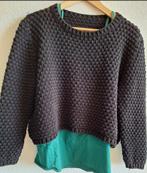 Unieke Cora Kemperman Zwarte Trui M/L Grof Gebreid, Zwart, Maat 42/44 (L), Ophalen of Verzenden, Cora Kemperman
