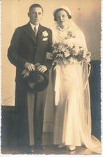 Foto - Fotograaf: onbekend, onbekend bruidspaar, Gebruikt, Foto, Ophalen of Verzenden, Voor 1940