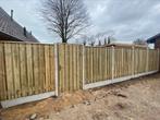 Hout-, beton schutting 21 planks GRENEN!, Ophalen of Verzenden, Zo goed als nieuw, Hout