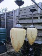 2 ZEER MOOIE IDENTIEKE GROTE ART DECO LAMPEN, Huis en Inrichting, Lampen | Plafondlampen, Ophalen, Gebruikt, ART DECO