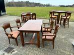 Partij tafels, stoelen, praattafels en krukken, Ophalen of Verzenden, Gebruikt