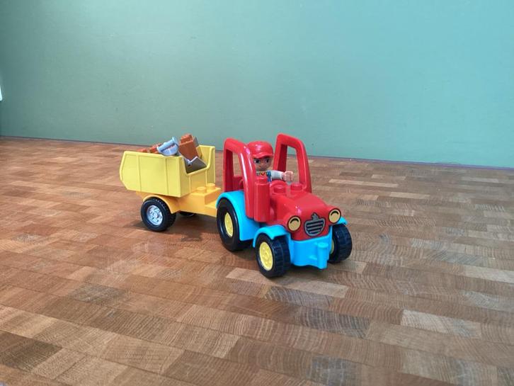 Leuke Duplo Tractor met Aanhanger, Kinderen en Baby's, Speelgoed | Speelgoedvoertuigen, Zo goed als nieuw, Ophalen of Verzenden