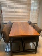 EETKAMER STOELEN EN BANKJE TE KOOP, Ophalen, Gebruikt