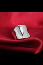 Zilveren ring modern klassiek gemerkt 925 NIEUW!, 18 tot 19, Ophalen of Verzenden, Zo goed als nieuw, Dame