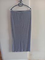 Lange gestreepte rok met split - maat M, Maat 38/40 (M), Blauw, Ophalen of Verzenden, Onder de knie