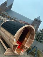 Barrel sauna’s. Alle maten . Houtgestookt of elektrisch, Sport en Fitness, Sauna, Ophalen of Verzenden, Zo goed als nieuw, Complete sauna