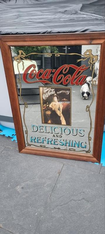 Vintage Coca Cola Spiegel - Delicious & Refreshing beschikbaar voor biedingen