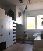 Unieke hoogslaper met hut, kasten, krijtbord en geheime gang, Ophalen, Gebruikt, Hoogslaper