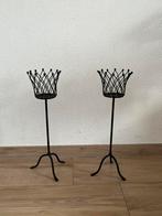 Set van 2 decoratieve kaarsenhouders, Huis en Inrichting, Woonaccessoires | Zuilen en Pilaren, Ophalen of Verzenden, Zo goed als nieuw