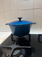 Gietijzeren pan blauw, Ophalen of Verzenden, Gebruikt, Gietijzer, Koekenpan of Braadpan