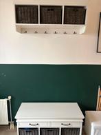 Kapstok met bankje en opbergruimte, Gebruikt, 100 tot 150 cm, Hout, Ophalen