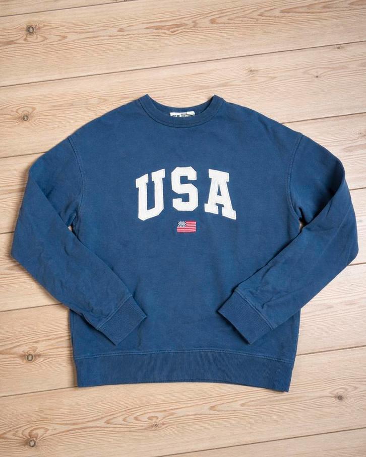 Blauwe USA trui, Kleding | Dames, Truien en Vesten, Zo goed als nieuw, Maat 34 (XS) of kleiner, Blauw, Ophalen of Verzenden